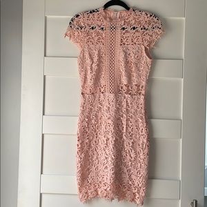 Pink lace dress